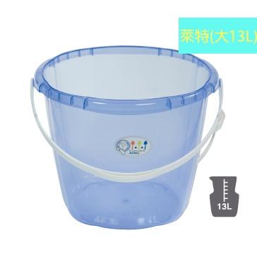 《物廉網》佳斯捷 JUSKU 萊特水桶(小8L/大13L) 塑膠桶 儲水桶 手提桶 置物桶 手提桶 洗車水桶 釣魚水桶-細節圖3