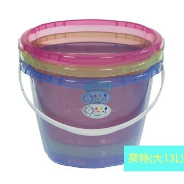 《物廉網》佳斯捷 JUSKU 萊特水桶(小8L/大13L) 塑膠桶 儲水桶 手提桶 置物桶 手提桶 洗車水桶 釣魚水桶-細節圖4