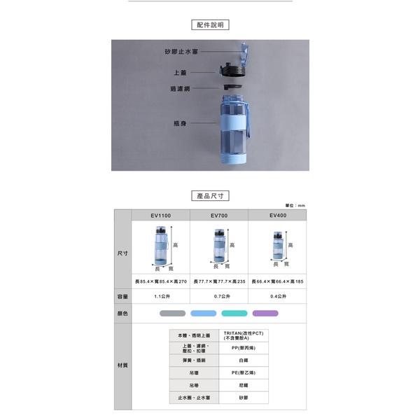 《物廉網》聯府 KEYWAY 喝水站隨身瓶 400cc~1100cc 水壺 運動水壺 水杯-細節圖7