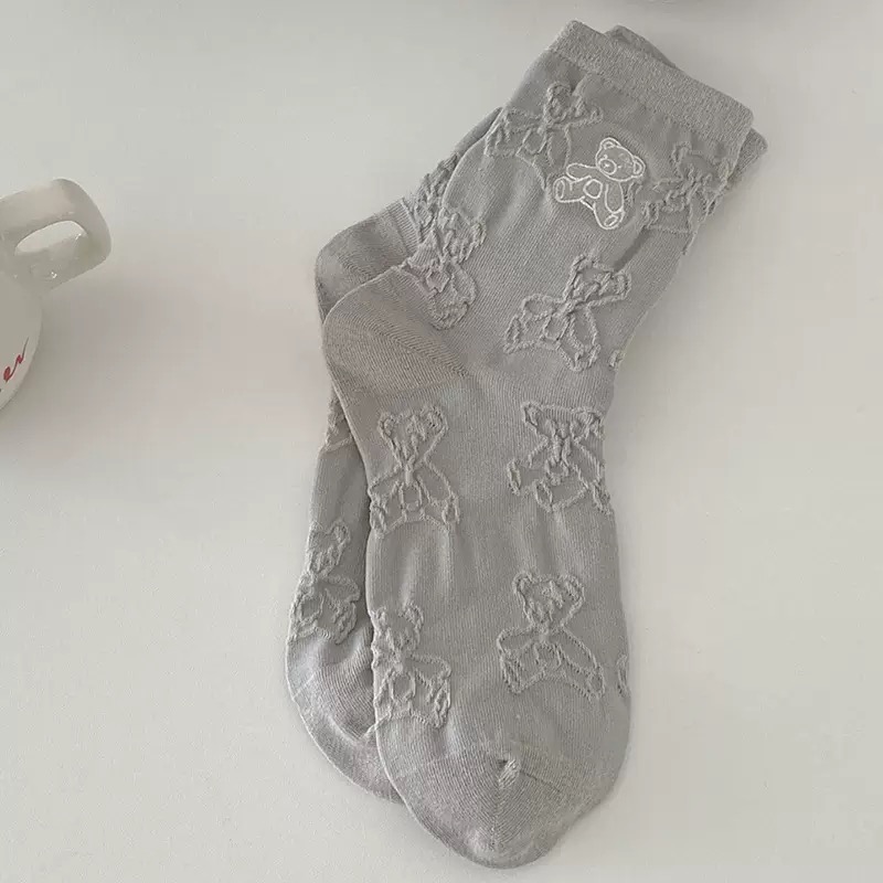 刺繡立體中筒襪-細節圖3