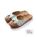 《艾克思》蝴蝶結小碎花亞麻涼爽防滑包頭室內拖鞋(共三色)_1雙-規格圖4