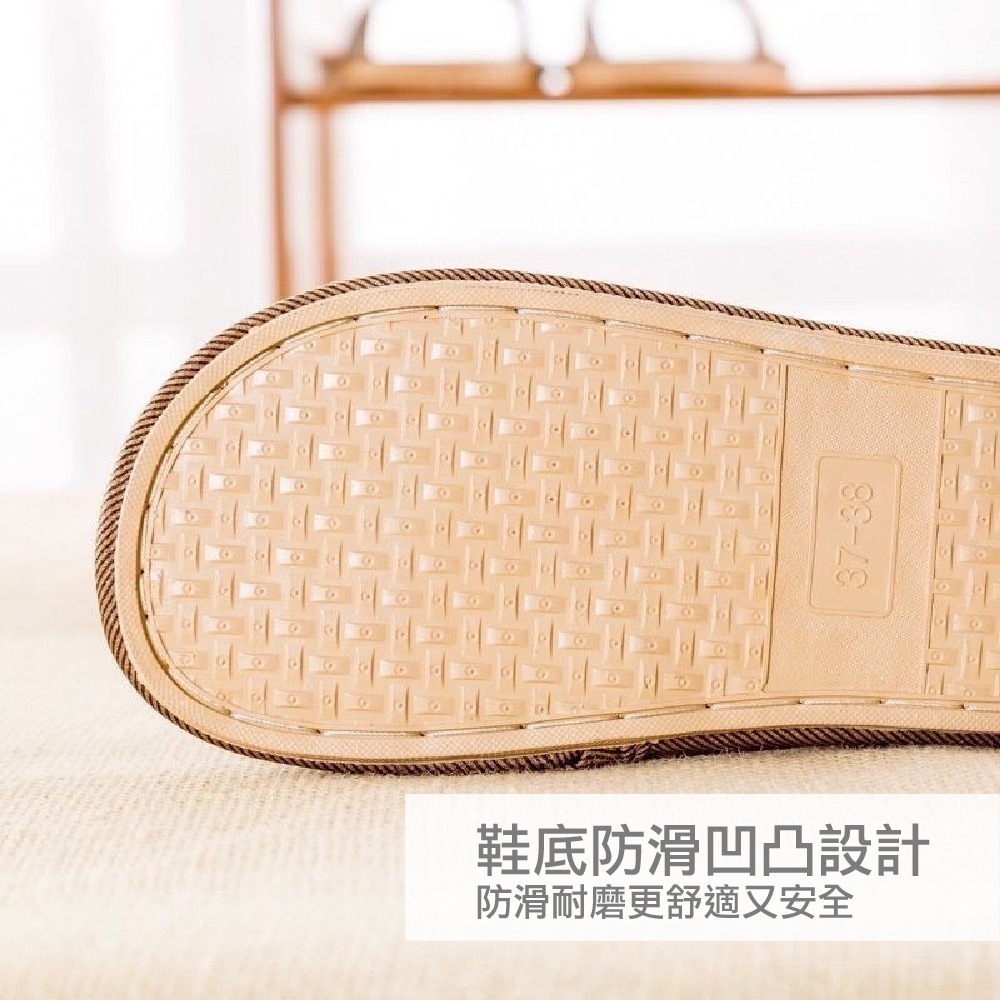 《艾克思》竹編藤草四季涼爽透氣室內拖鞋(男/女款)_1雙-細節圖4