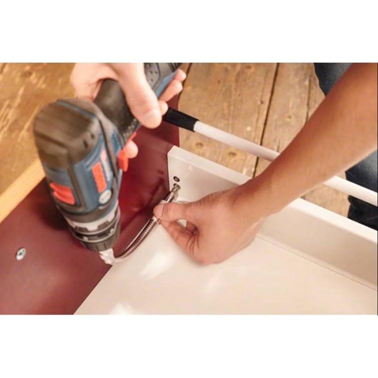 【台北益昌】德國 BOSCH 博世 萬向 軟軸11件 起子頭 組 200mm 300mm 可轉彎延伸桿 軟管延長桿-細節圖3