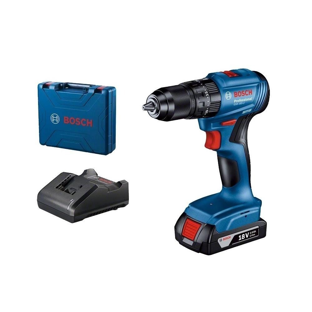 【台北益昌】德國 BOSCH 博世18V 鋰電 免碳刷 震動 電鑽 起子機 GSB 185-LI 單機 單電-細節圖7