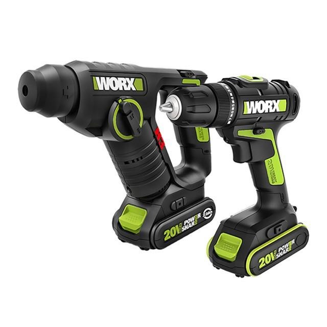 台北益昌 WORX 威克士 20V 鋰電 鎚鑽+電鑽 雙機組 (WU930) 原廠公司貨-細節圖8
