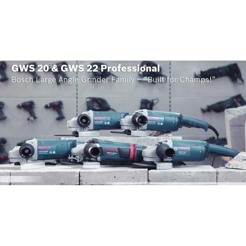 【台北益昌】博世BOSCH GWS 20-180 ( 110V or 220V ) 切硝研磨專用 7＂大型砂輪機-細節圖2