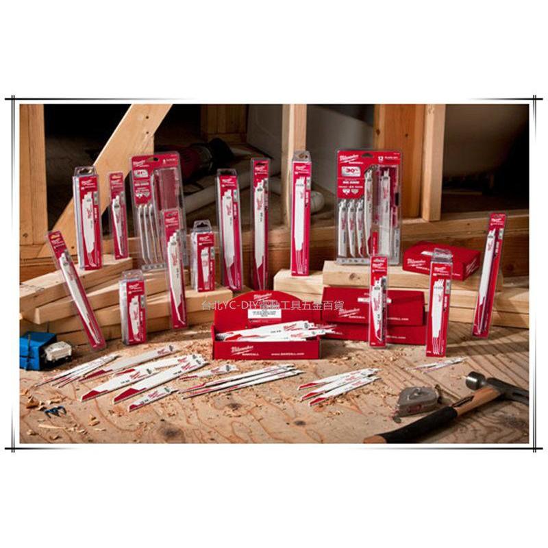 美國 Milwaukee 米沃奇48-00-1303 12＂ (30cm 軍刀鋸片 修剪綠木/漂流木鋸片 1卡5支裝-細節圖2