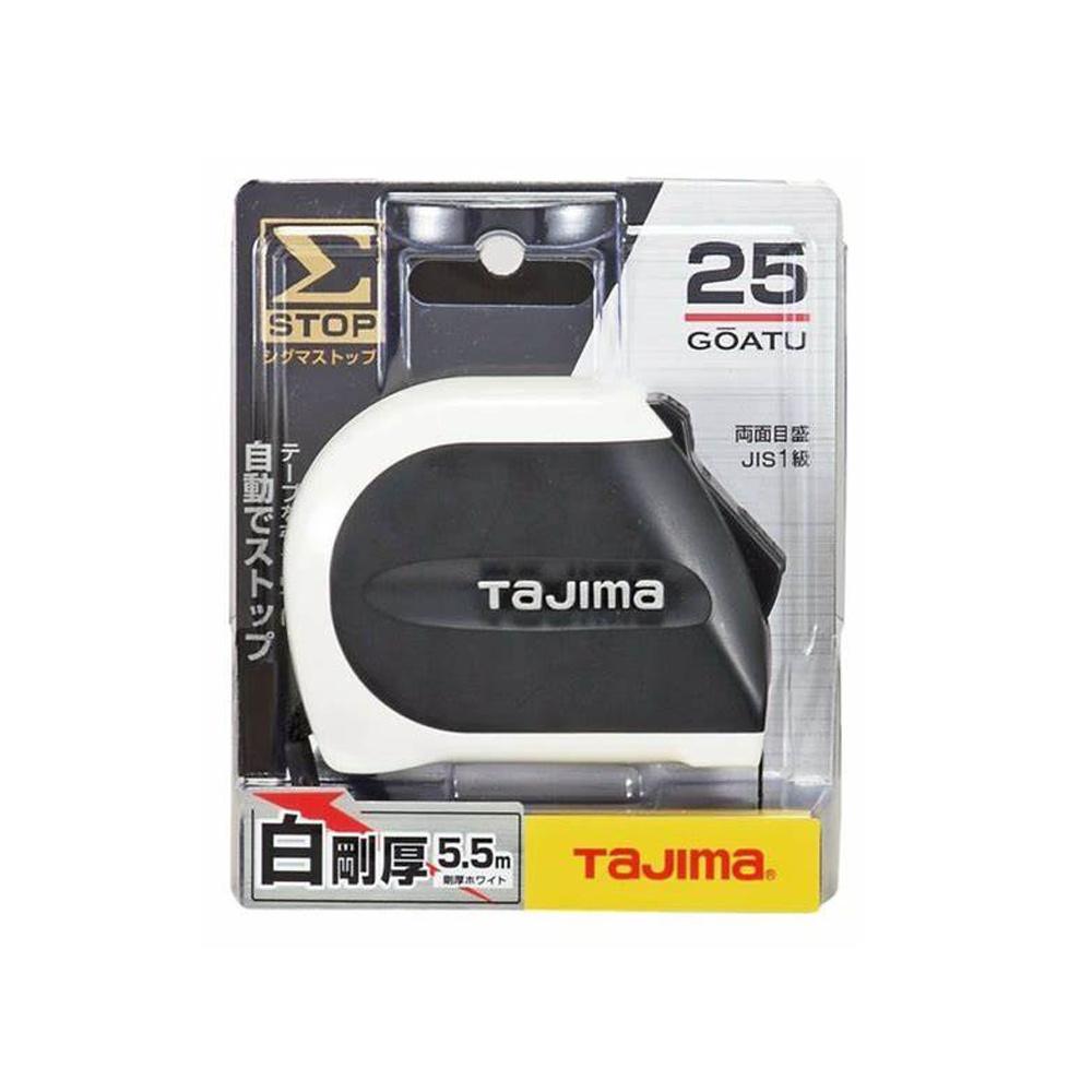 台北益昌公司貨 TAJIMA 田島 SS2555 25MM 寬 白鋼厚 5.5米 長 捲尺 台尺/公分 全公分-細節圖4