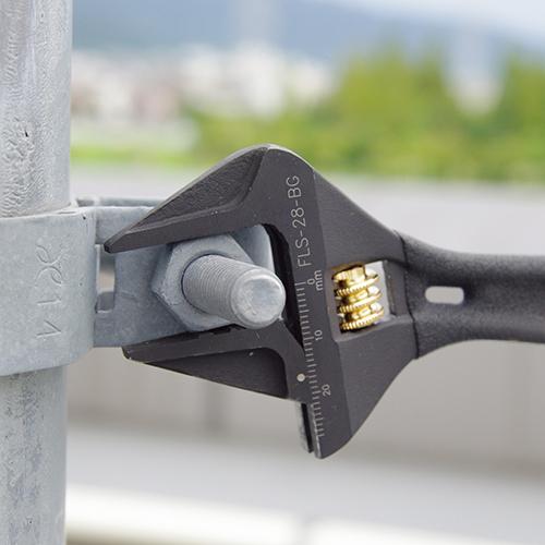 【台北益昌】 FUJIYA 富士箭 FLS-28-BG 32/43/53 黑金系列 輕量 薄型 活動板手 大開口-細節圖5