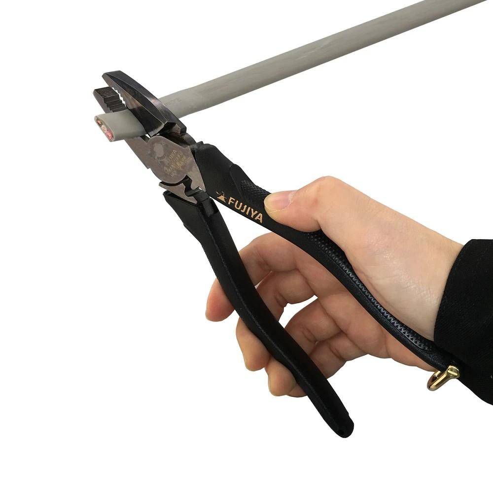 【台北益昌】FUJIYA 日本 富士箭 偏芯強力膠柄 鋼絲鉗 3000N-200BG / 3000N-225BG 公司貨-細節圖5