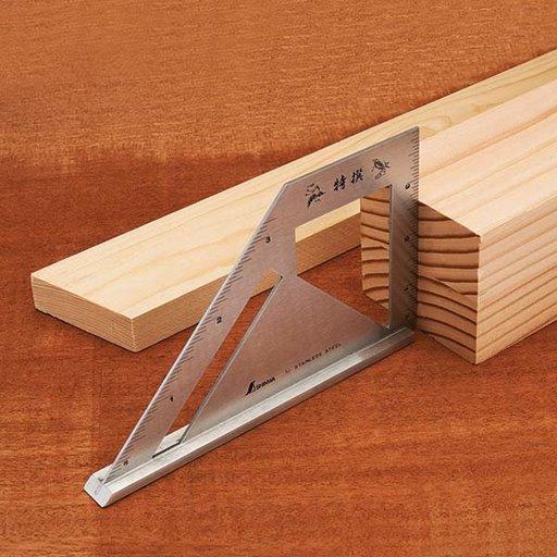 【台北益昌】日本 SHINWA 鶴龜 不鏽鋼 45度/90度 量測 梯尺止型定規尺 直角尺 劃線規 角尺 62081-細節圖6