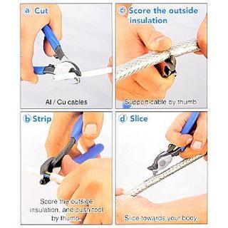 【台北益昌】日本 KING TTC 角田 KCC-22 電纜剪刀 反向電纜切割器 反轉式 多用途 剝線 鉗-細節圖2