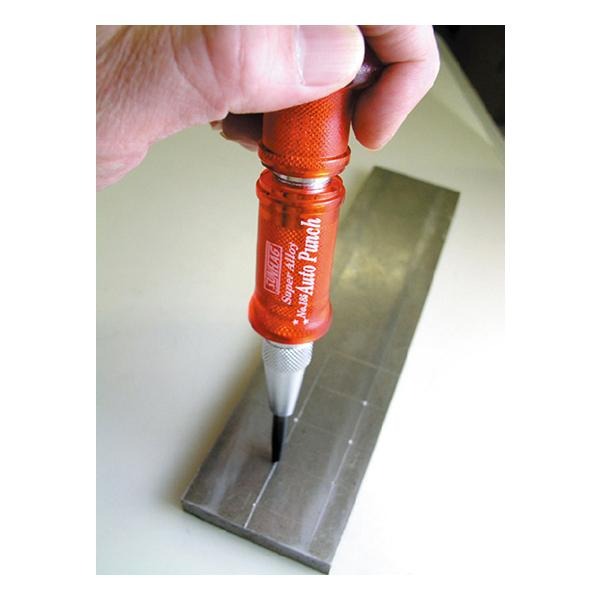 【台北益昌】日本 SUNFLAG 新龜 超硬 自動中心沖 NO.180 185 190 SK材質 合金鋼 中心衝-細節圖4