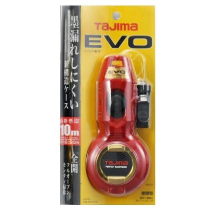 台北益昌 田島 TAJIMA  EVO 墨斗 斜頭式 全開掀蓋 自動收線 大 PS-EVO-M  PS-EVO-MBK-細節圖2