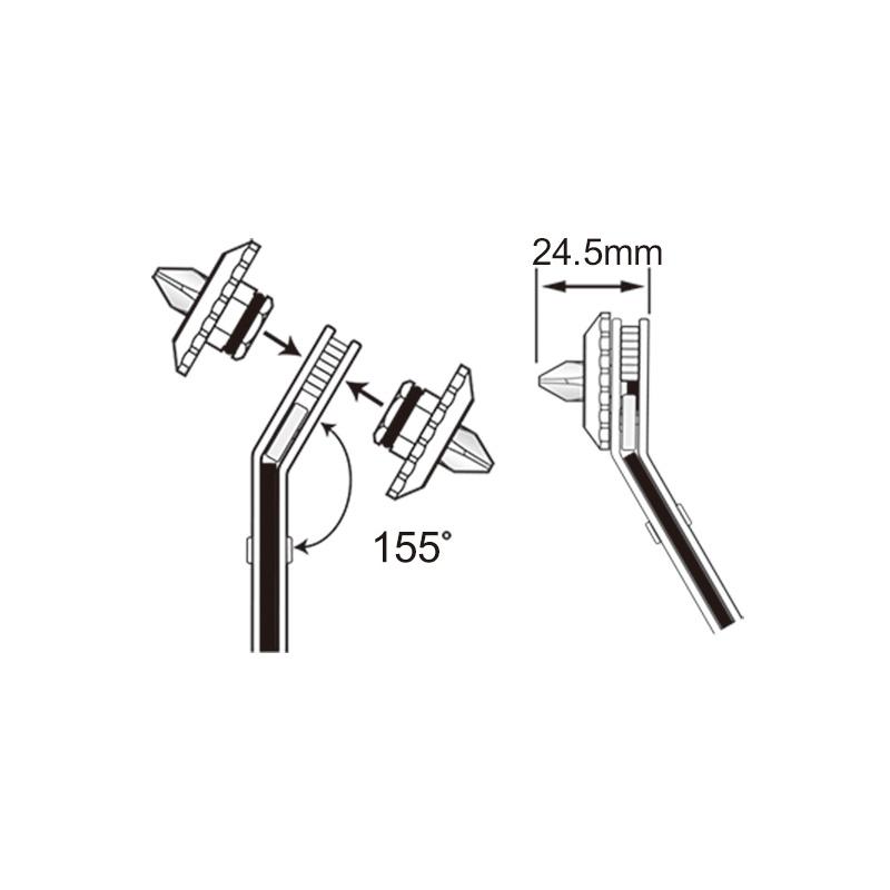 【台北益昌】日本 SUNFLAG 新龜 薄型 棘輪 起子扳手 (No.770)-細節圖3