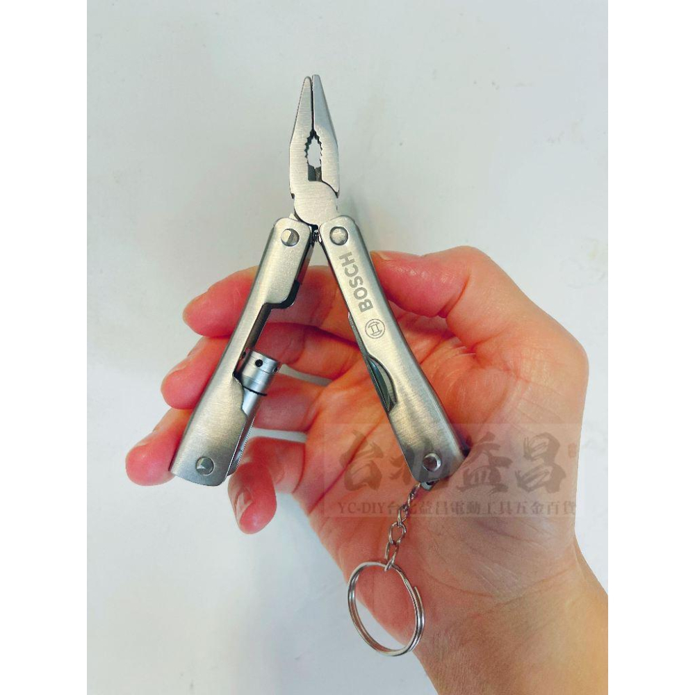 【台北益昌】德國 BOSCH 博世  Led燈萬用鉗 限量 Led 燈 萬用 鉗 鑰匙圈-細節圖3