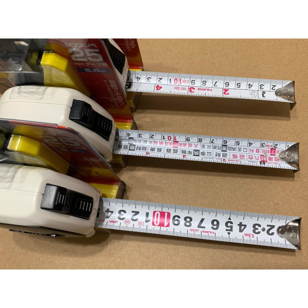 台北益昌 附尺扣 日本 TAJIMA 田島 5.5M*25mm 台灣限定款 捲尺 尺帶自動煞車 台尺 魯班 公分-細節圖6