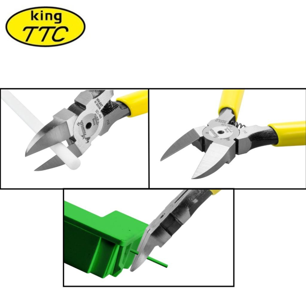 【台北益昌】㊣日本製造㊣ 角田 TTC 塑膠 電子 斜口鉗 PN-125 PN-150  PN-200 彈簧式-細節圖6