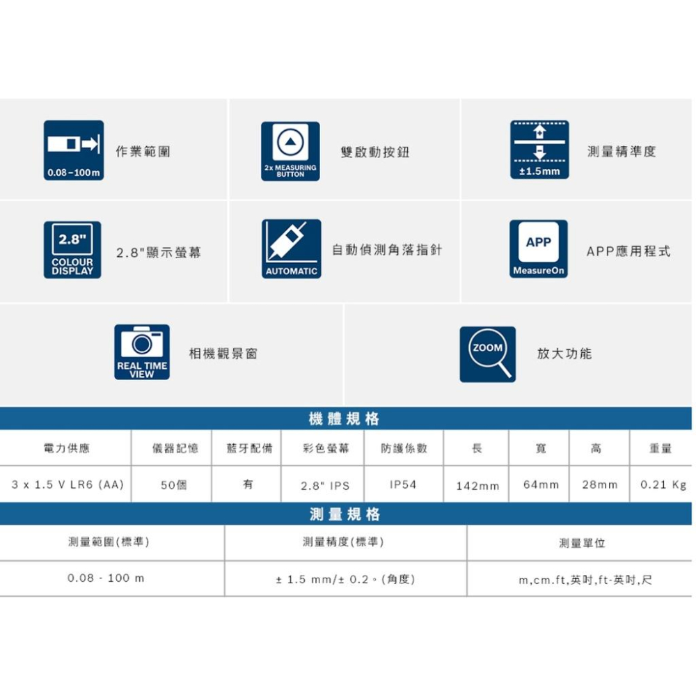 台北益昌 BOSCH 博世 GLM 100-25 C GLM 100-25C 雷射 測距儀-細節圖3