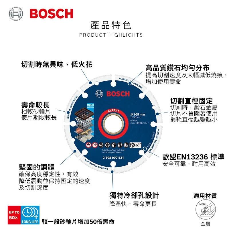 【台北益昌】德國 Bosch 博世 4吋鑽石金屬切片-細節圖3