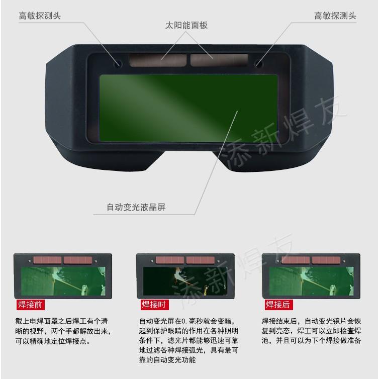 【台北益昌】太陽能 自動變光 電焊眼鏡 焊接防護 護目鏡 燒焊 氬弧焊 焊接 防紫外線 氣焊 電焊面罩 焊工眼鏡-細節圖2