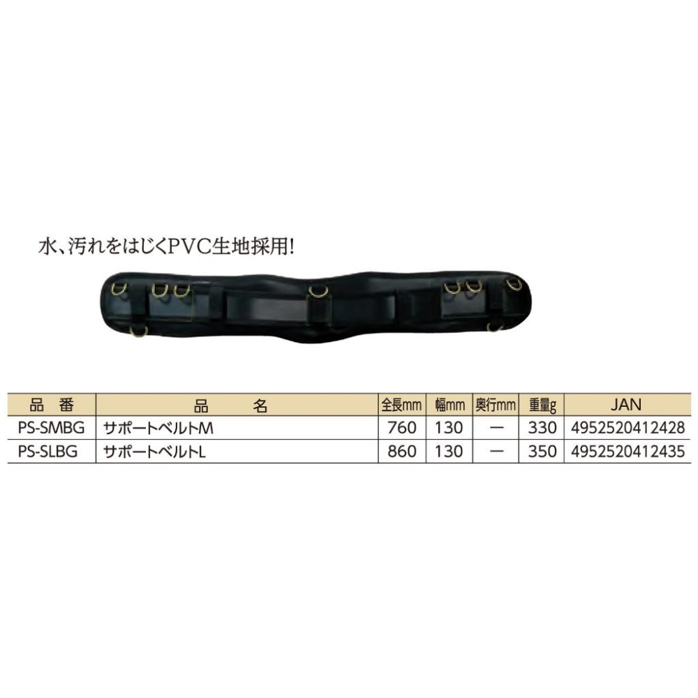 【台北益昌】FUJIYA 富士箭 黑金系列 專業 工作護腰 M / L PS-SMBG PS-SLBG-細節圖2
