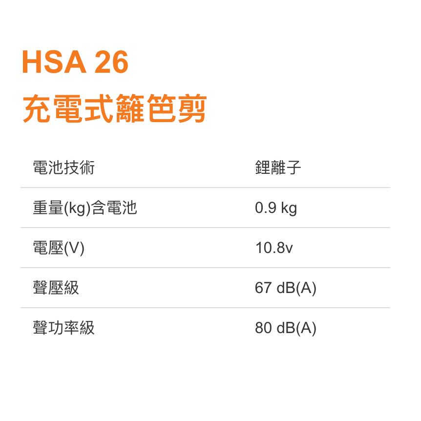 【台北益昌】德國 STIHL HSA-26 10.8V 充電式 一機二用 剪草機 修籬機 籬笆剪 修草機 圍籬機-細節圖4