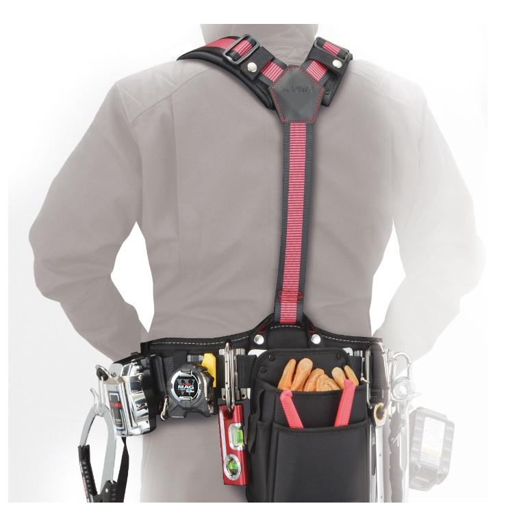 【台北益昌】 日本 TAJIMA 田島 背負式 工作吊帶 + 超立體護腰帶 M號/L號 可另加購 田島 工作腰帶-細節圖3