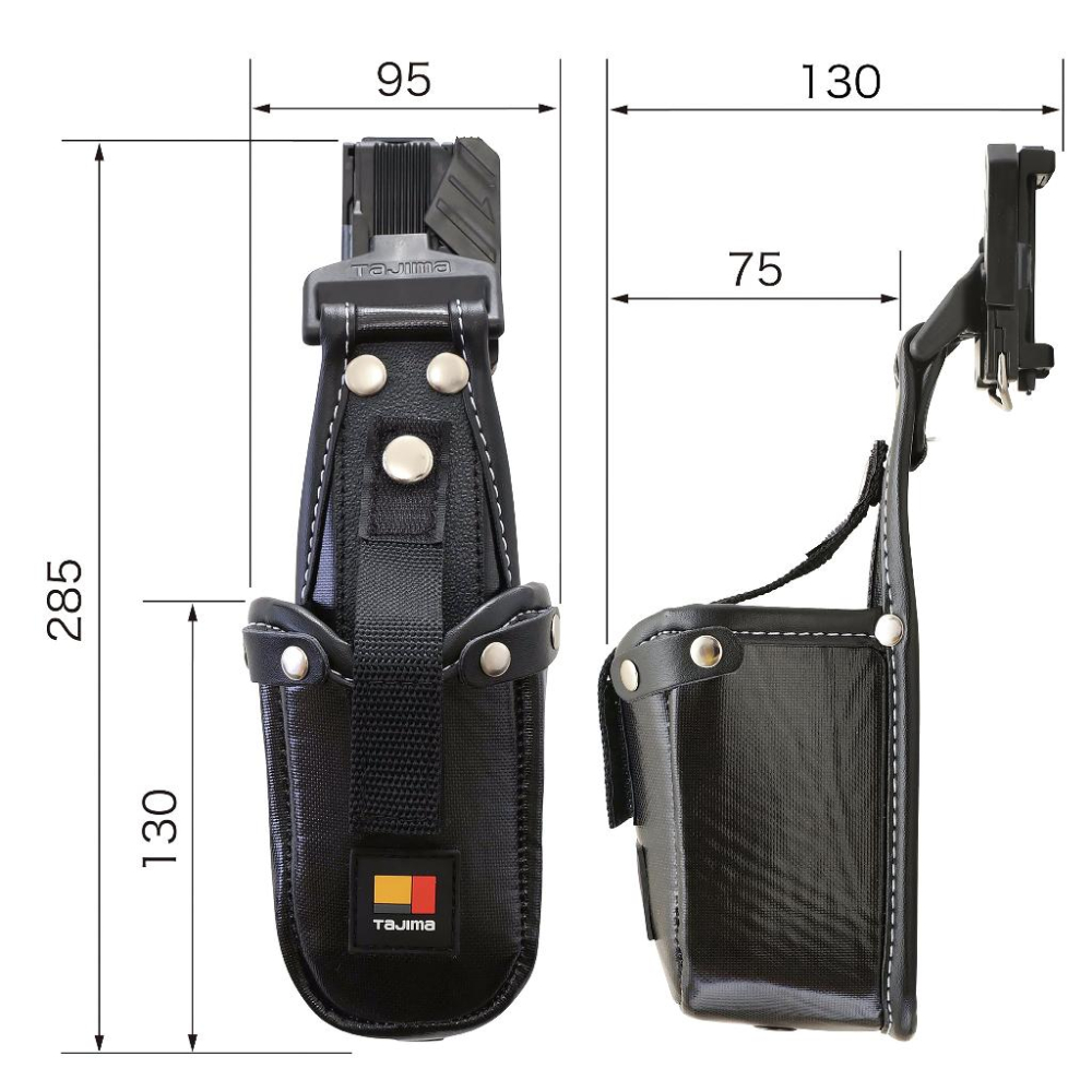 【台北益昌】日本 TAJIMA 田島 快扣式工具套袋 剝線鉗 墨斗用 SFKSN-P1VA-細節圖4