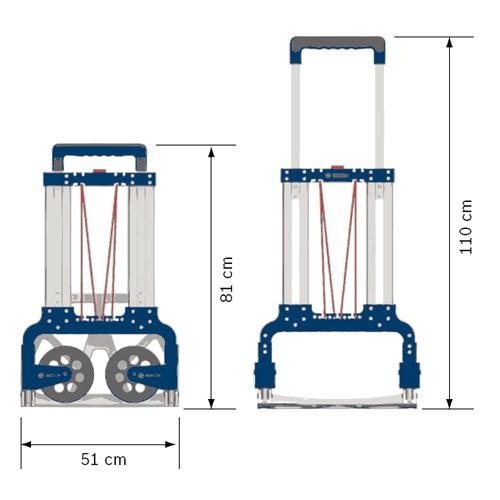 【台北益昌】來電3700 最大承重125Kg 德國 BOSCH L-BOXX 系統式工具箱專用兩輪推車-細節圖4