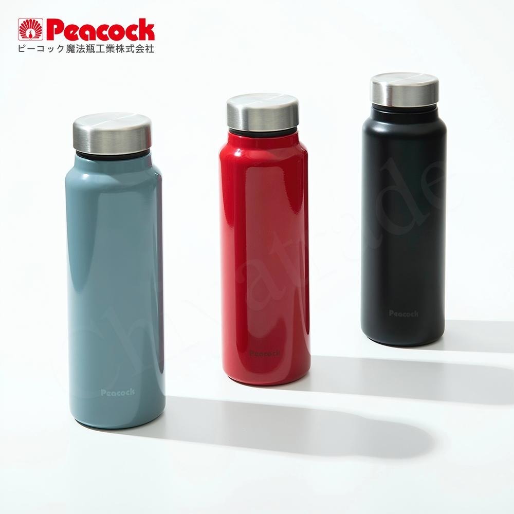 【日本孔雀Peacock】商務休閒 不鏽鋼保冷保溫杯400ML/600ML/800ML(輕量化設計)紅/黑/藍/原鋼色-細節圖2