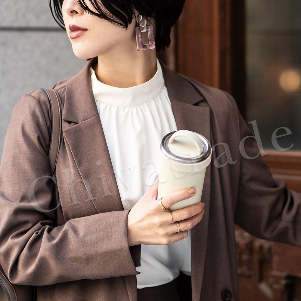 【日本孔雀Peacock】手提式City城市 咖啡杯 保冷保溫杯300ML/400ML/500ML-米白/煙藍/灰黑-細節圖5