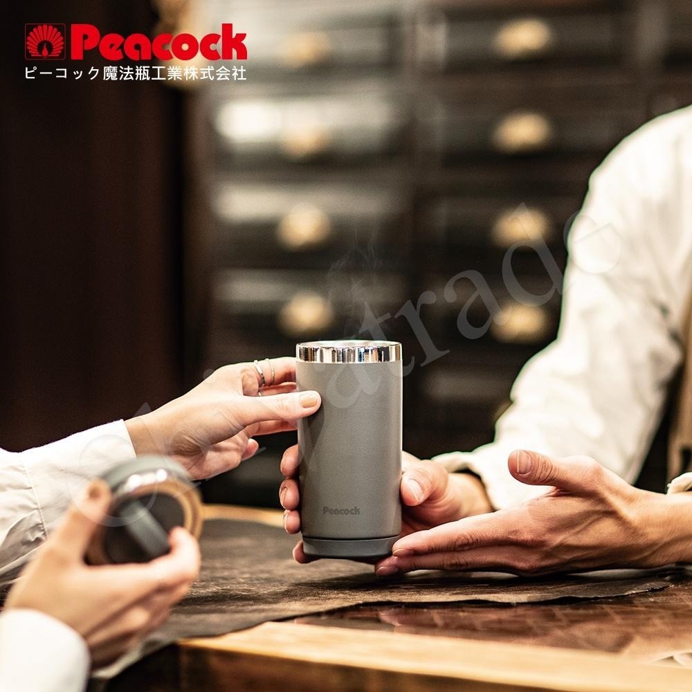 【日本孔雀Peacock】手提式City城市 咖啡杯 保冷保溫杯300ML/400ML/500ML-米白/煙藍/灰黑-細節圖6