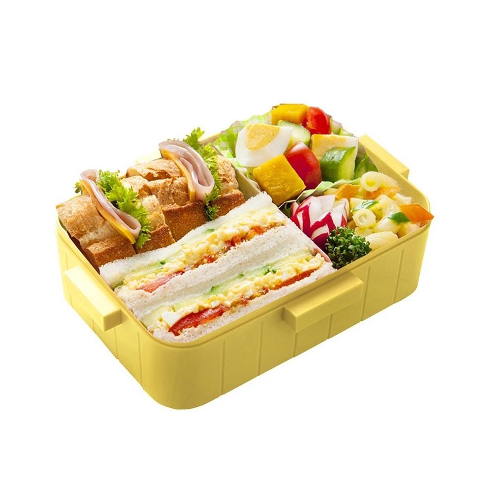 【百科良品】日本製 無印風便當盒 保鮮餐盒 辦公 旅行通用650ML-消光黑/番茄紅/藍染/原野綠/黃色(日本境內版)-細節圖6
