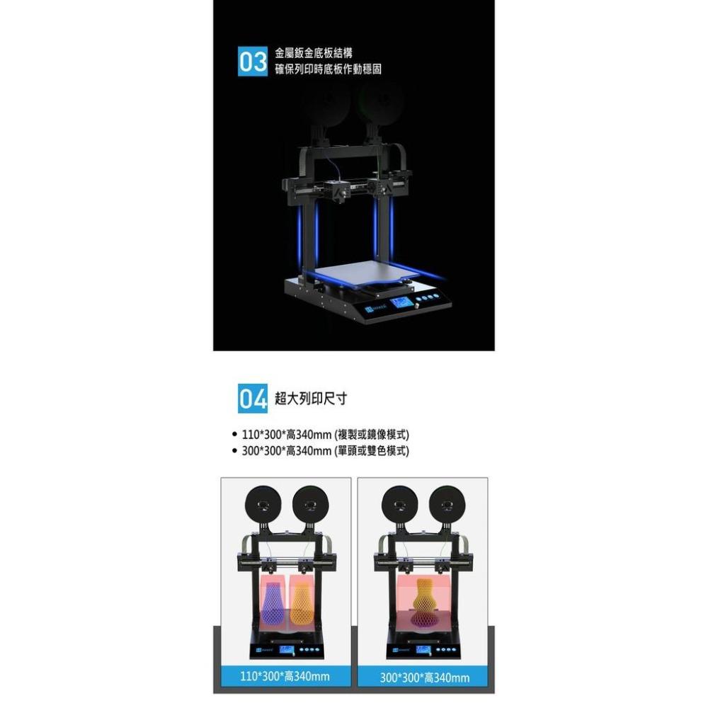 [GND3dp] 雙噴頭3D列印機 台灣總代理 【ARTIST-D Pro 獨立雙噴頭】2023最新款 3D印表機-細節圖5