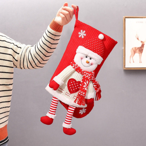 台灣現貨 聖誕襪49公分超大款 羊毛編織 雪人 聖誕老人 聖誕禮物袋 耶誕襪 聖誕襪 禮物袋 襪袋