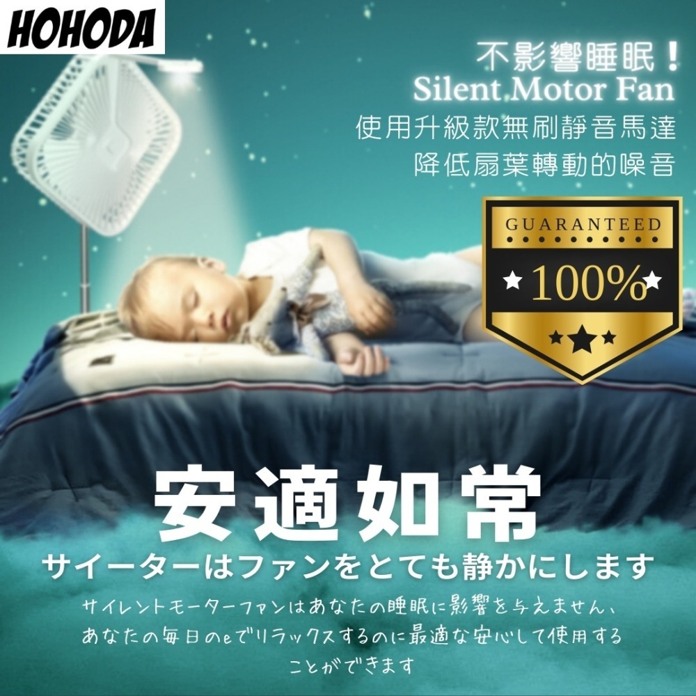 【HOHODA】聲控AI 智能語音 語音 遙控 風扇 折疊 電扇 USB電風扇 桌扇 小夜燈-細節圖3