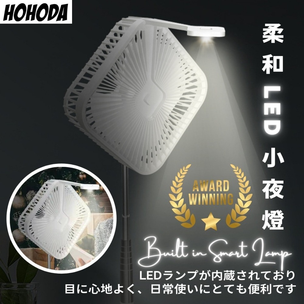 【HOHODA】聲控AI 智能語音 語音 遙控 風扇 折疊 電扇 USB電風扇 桌扇 小夜燈-細節圖8