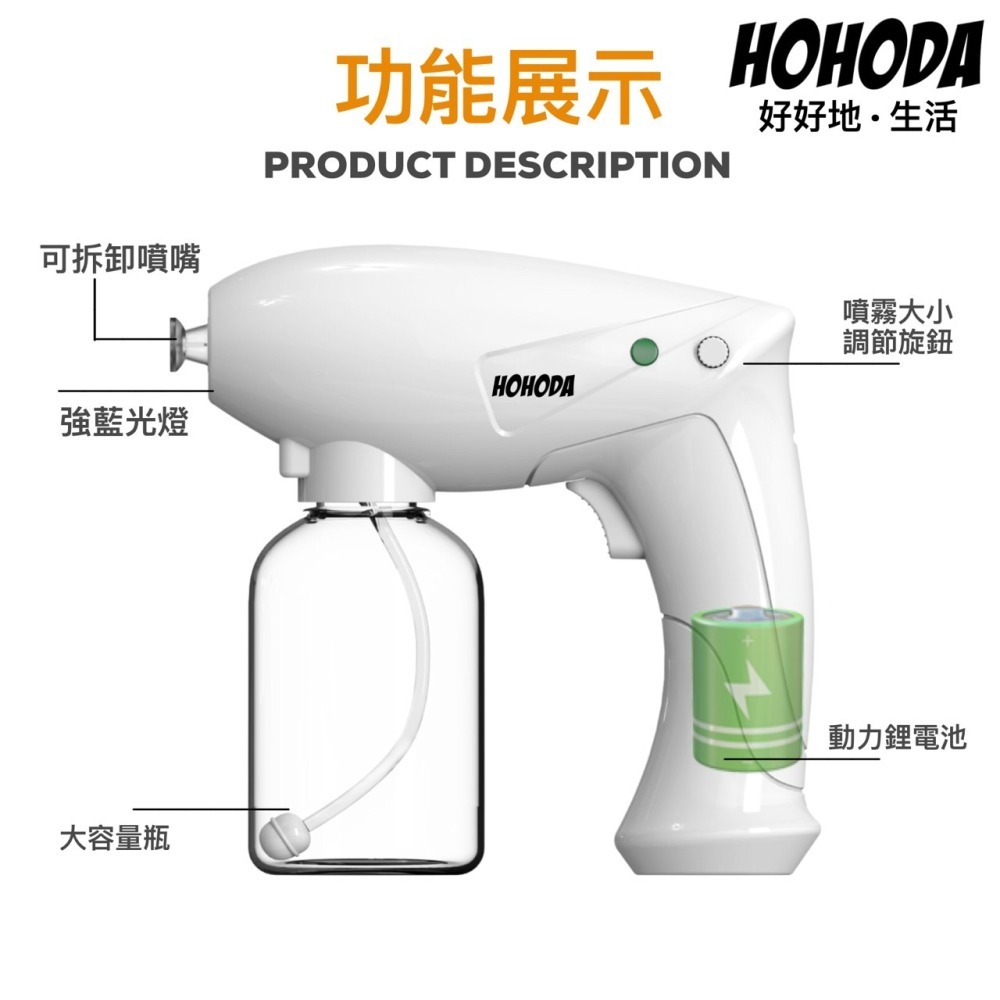 【HOHODA】 好好地 消毒槍 最新款酒精噴霧機 噴霧消毒槍 噴霧器-細節圖6