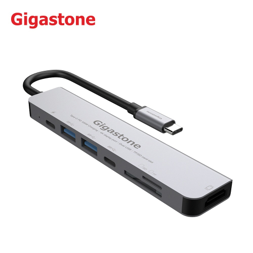 【Gigastone】7合1多功能 100W PD 充電 Type-C HUB 集線器 支援 switch