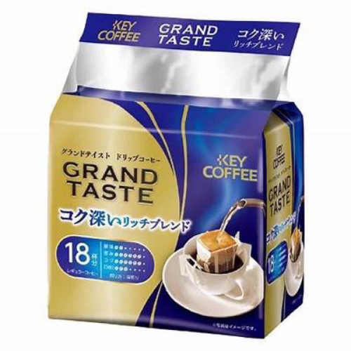 🌟即期商品🌟【KEY COFFEE】深焙研磨 香甜研磨 濾掛咖啡 18入 咖啡 現貨 濾掛 grand test