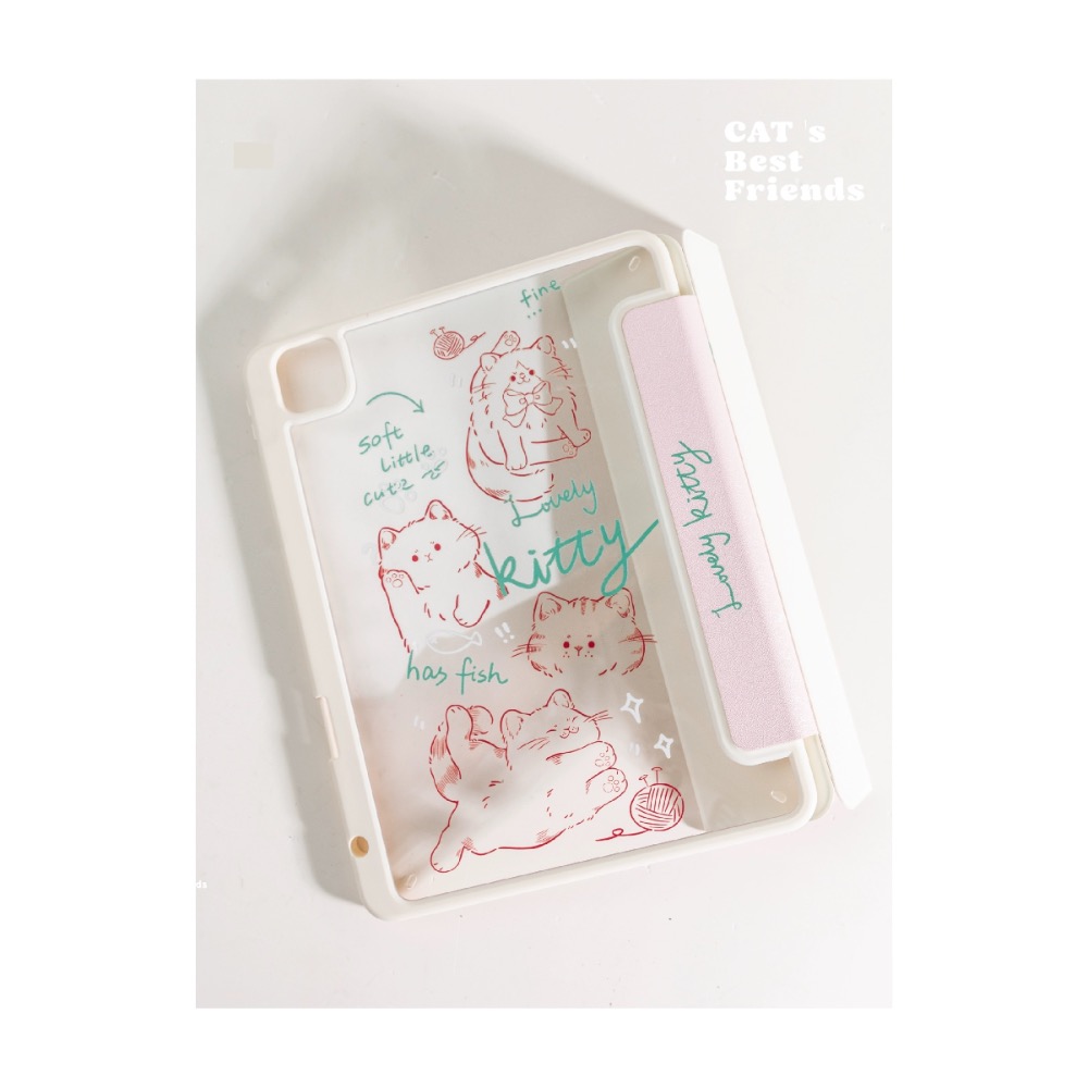 粉紅貓咪—ipad平板電腦保護殼-細節圖4