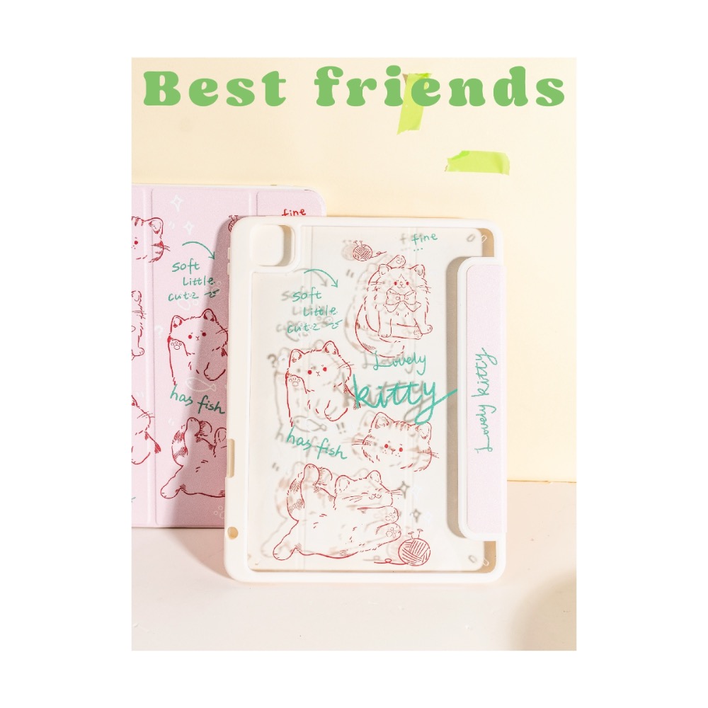 粉紅貓咪—ipad平板電腦保護殼-細節圖5