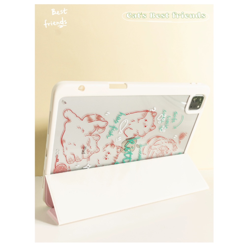 粉紅貓咪—ipad平板電腦保護殼-細節圖7