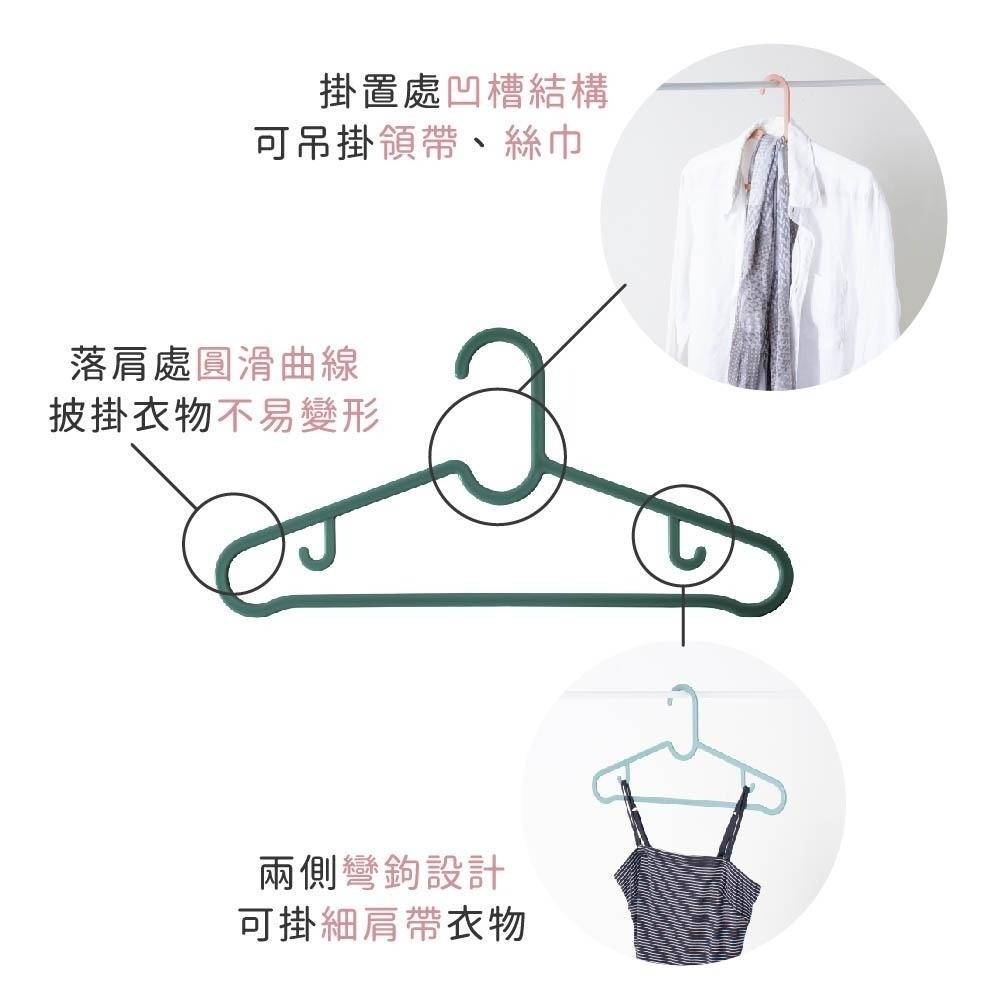 UdiLife 生活大師 小卷衣架 8入 三用衣架 多功能衣架 無痕衣架 防滑衣架 晾衣架 曬衣架 兩用衣架-細節圖4