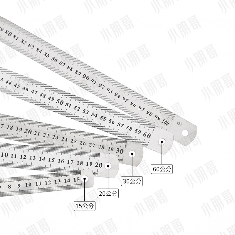 不鏽鋼直尺【台灣現貨】鐵尺 直尺 刻度尺 雙面 可掛式不鏽鋼直尺 測量文具 繪畫用品 辦公用品 不鏽鋼板尺 文具-細節圖3
