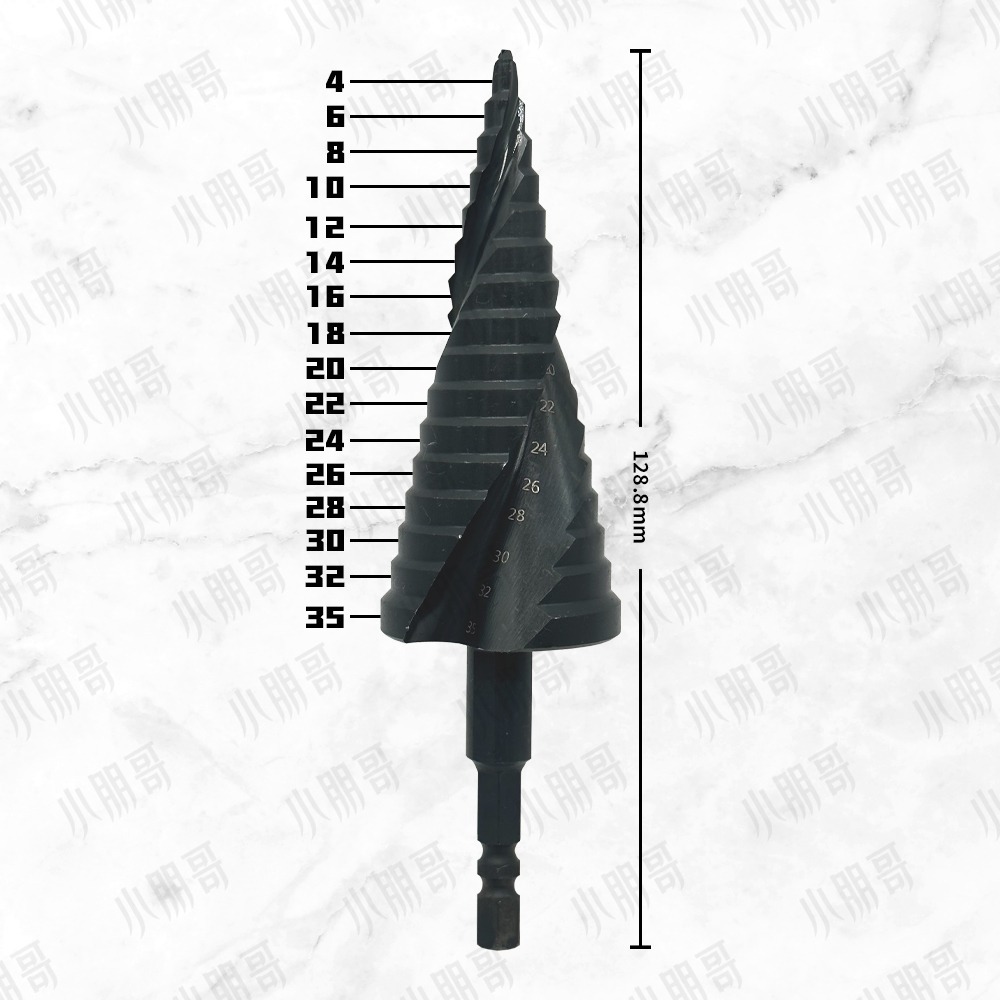 M35 階梯鑽 《現貨供應》 階梯鑽頭 洗孔鑽頭 攻牙鑽頭 電鑽頭 開孔鑽頭 寶塔鑽頭 洗洞鑽頭 六角柄鑽頭 小朋哥-細節圖9