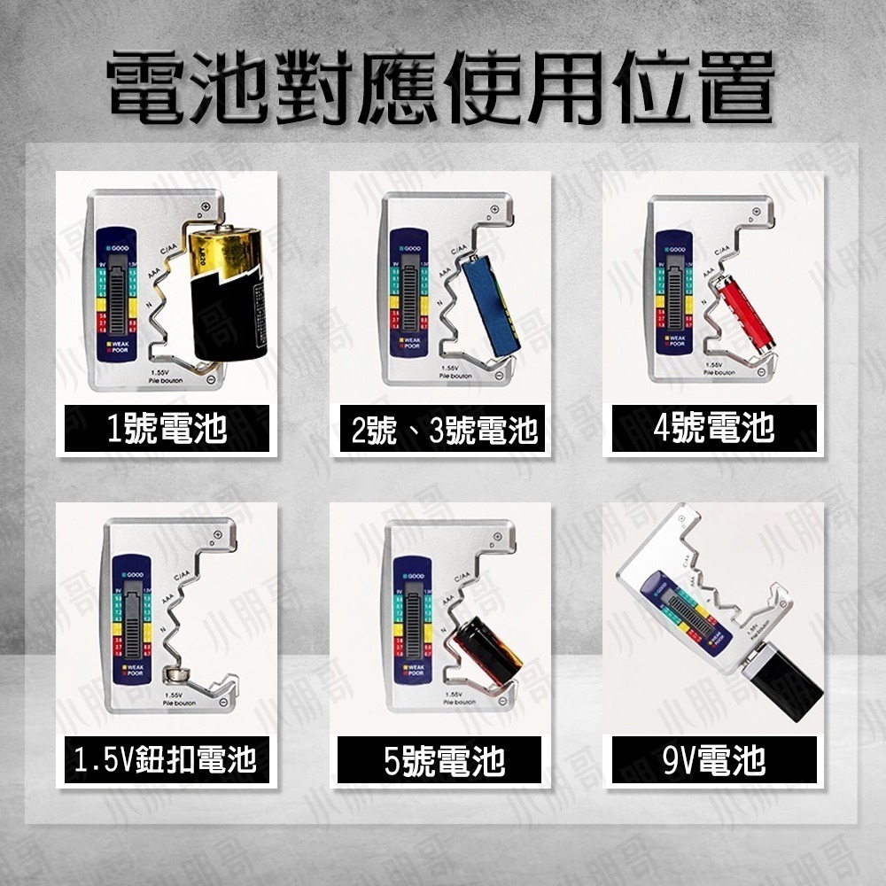 電池檢測器 【台灣現貨】 電池容量測試儀 充電電池 電池電量檢測器 電池檢測 電池 9v 電池 測量儀 3號電池 小朋哥-細節圖5