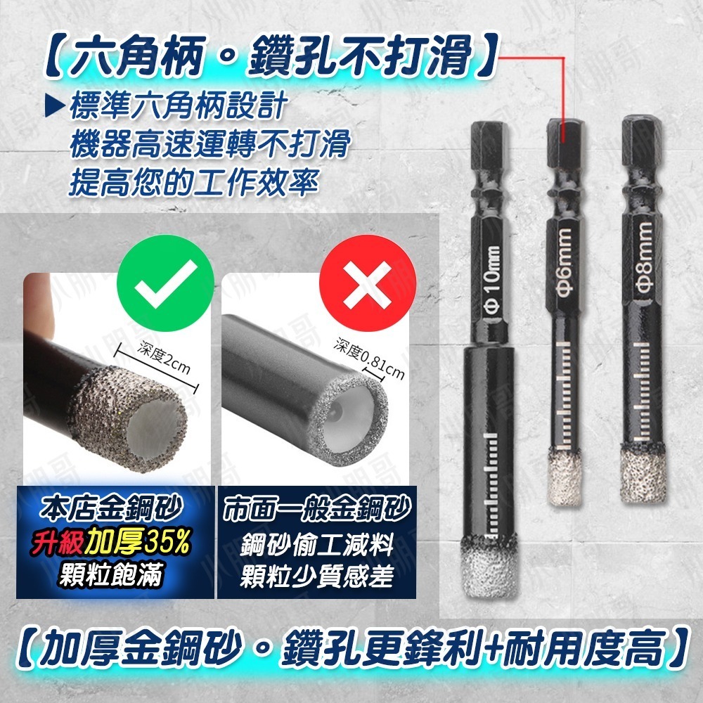 磁磚開孔器 【台灣現貨】 開孔器 磁磚開孔  六角鑽頭 磁磚切割機 磁磚 挖孔器 磁磚切割器 開孔鑽頭 磁磚工具 開孔-細節圖5