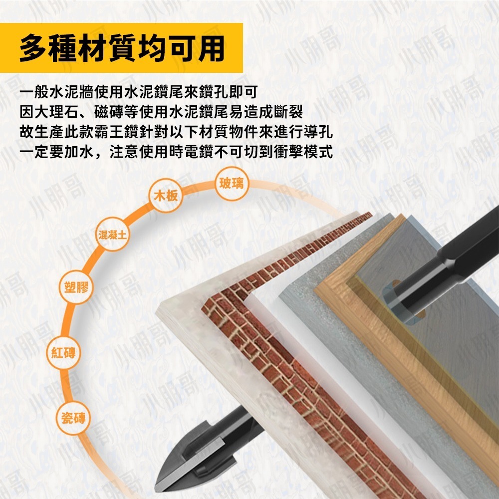 霸王鑽  六角鑽尾 【外銷國外款】 螺絲 鑽頭 鑽尾 水泥鑽尾 磁磚鑽頭 木工鑽頭 木工鑽尾 鎢鋼鑽頭 霸王鑽頭 小朋哥-細節圖6